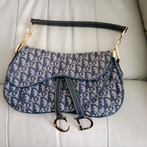 christian dior double initial saddle bag - Picture 1 of 7